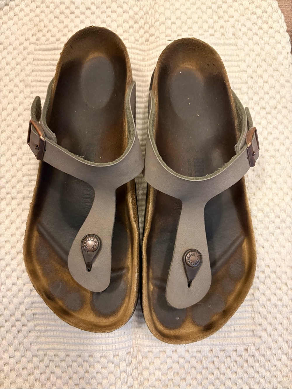Birkenstock leather corkboard thong sandals woman 39 beach summer casual 39 size